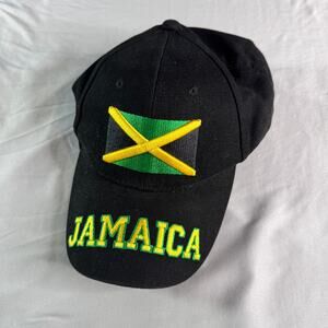 Jamaica Flag Hat Black Baseball Cap Embroidered Adjustable Cotton Dad Hat
